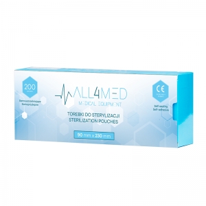 All4med Autoclavable bags 90mm x 230mm 200pcs (126245)