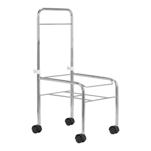Pedicure tray on wheels, chrome (126249)