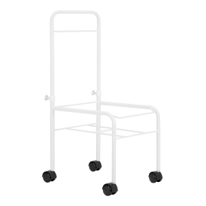 White pedicure tray on wheels (126397)