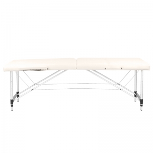 Folding massage table, aluminum comfort, 2-section cream (126960)