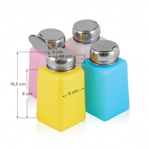 Pump bottle chrome 180ml mix color (100799)