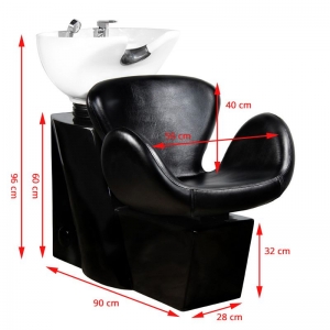 Gabbiano Amsterdam hairdressing wash unit black  (109223)