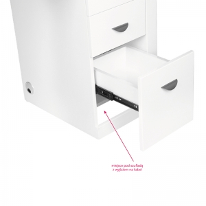 Cosmetic desk 310 white right (129349)