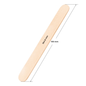 Large wooden spatula 150x18x1.8mm - 150 pieces (131861)