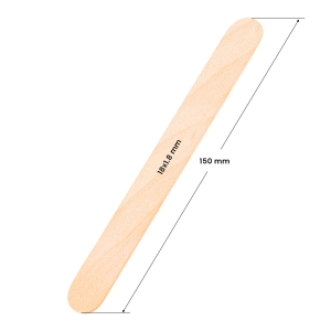 Large wooden spatula 150x18x1.8mm - 50 pieces (133091)