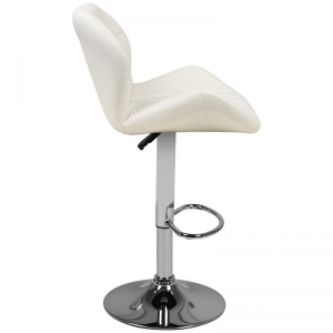 Bar stool m01 quilted adjustable white (132518)