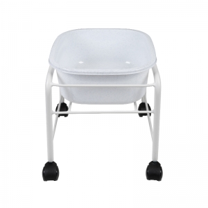Simple pedicure tray with white wheels (131510)