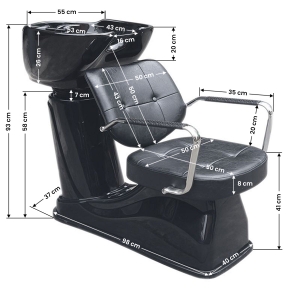 Gabbiano Vigo black hairdressing wash unit (132167)