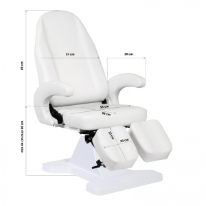 112 hydraulic podiatry chair white (131927)