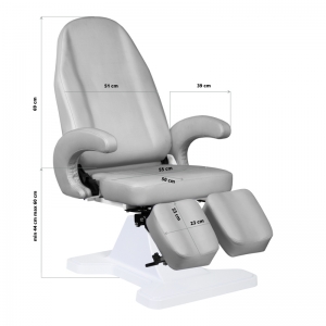 112 hydraulic podiatry chair, gray (131928)