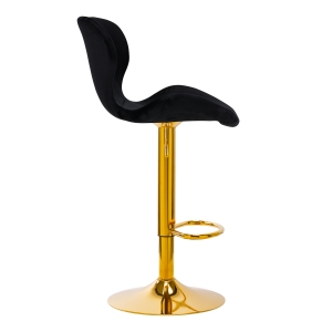 BAR STOOL QS-B15 VELVET BLACK (141185)