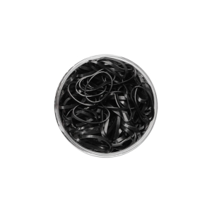 HAIR RUBBER BANDS - BLACK (144117)
