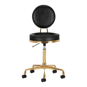 COSMETIC STOOL H5 GOLD BLACK (140259)