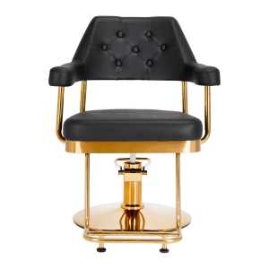 Gabbiano hairdressing chair Granda gold black (146702)