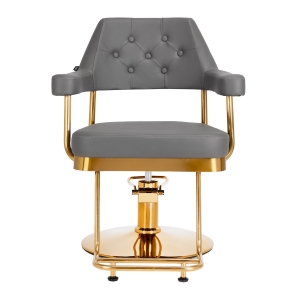 Gabbiano hairdressing chair Granda gold grey (146703)