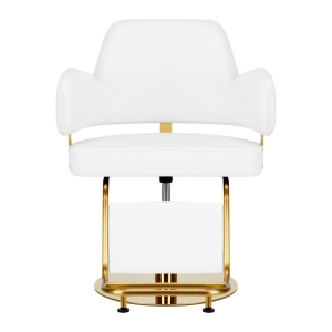 Hairdressing chair Gabbiano Linz NQ Gold White  (148061)