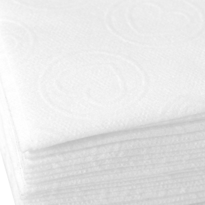 Disposable treatment scarves 20 pcs. 70×40 cm white hearts (148076)
