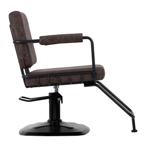 Gabbiano hairdressing chair Katania Loft Old Leather dark brown (147875)