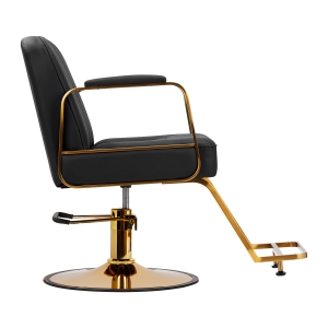 Gabbiano Acri hairdressing chair gold – black (147319)