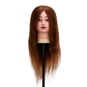 Gabbiano WZ1 hairdressing training head, natural hair, color 4#, length 20" (148401)