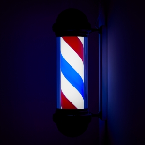 Illuminated plafond barber shop BB-02 black, large (148196)