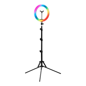 GLOW 10" bsc RGB ring lamp with 10W tripod (148019)