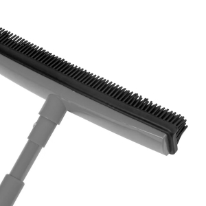 Hairdresser's rubber broom with telescopic pole gray (152007)