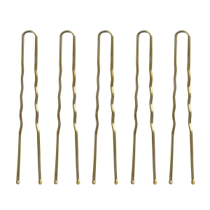 Hairdresser's hair bows E-57 120 pcs. 5.6 cm gold (150935)