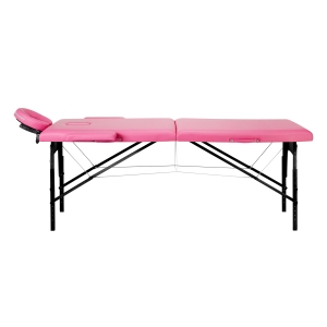 BALANCE wooden folding massage table 2 segment pink and black  (155283)