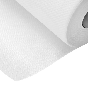 Disposable paper sheet with plastic coating, 50 x 40 m, white (155575)