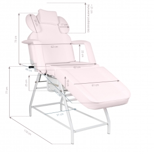 Ivette eyelash treatment chair pink (133145)