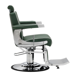 Gabbiano Visionerio barber chair green chrome frame (155243)