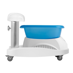 Azzurro shower tray with massager and white trolley (154355)