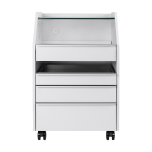 The 984 podiatry assistant storage trolley unit white (155356)