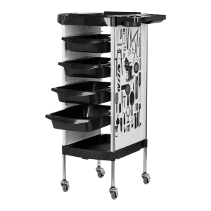 GABBIANO HAIRDRESSER TROLLEY X11-9 WHITE GRAPHICS (142965)
