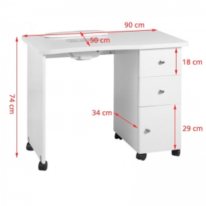 Wood desk 011B with dust absorber AM-8A (104553)