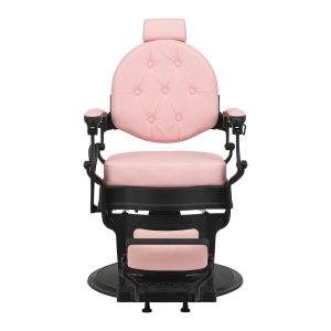 Barber chair Gabbiano President pink with black base (155248)