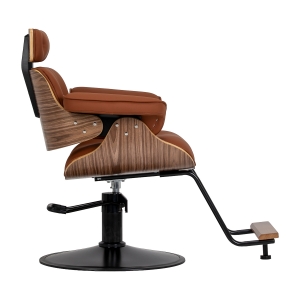 Hairdressing chair Gabbiano Florencja in brown with a black base (155652)