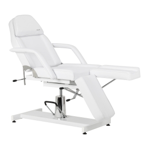 Hydraulic pedicure beauty chair Sillon 210 with rocking function and split footrest white (155703)