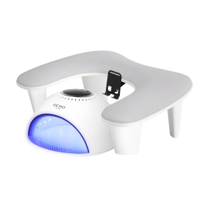 MOMO Croissant manicure rest with mobile phone holder grey (155805)