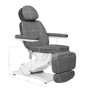 Electric cosmetic chair SILLON CLASSIC 4 motors with cradle gray (148291)