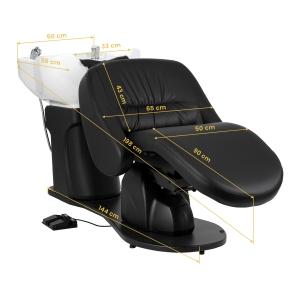 Electric hair wash unit Gabbiano Trycho 2 black (155510)