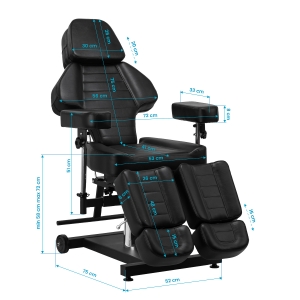 Pro Ink 601A hydraulic tattoo chair black (150959)