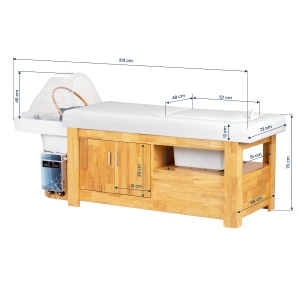 Gabbiano Head Spa Bali hair washing bed white (154393)