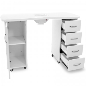 ACTIVESHOP Desk 2027 white two cabinets with an absorber
