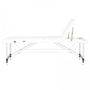 ACTIVESHOP 3-section aluminum comfort massage table, white
