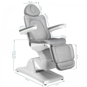 Electric cosmetic chair azzurro 870 3 strong Gray (109076)