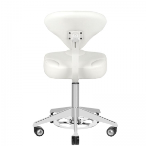 Azzurro 156f bump-up white cosmetic stool (122307)