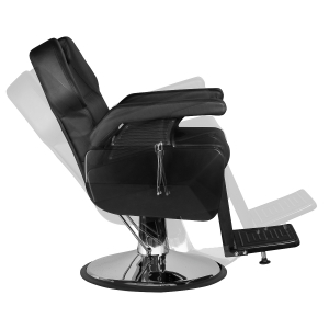 Hair system New York barber chair black chrome (128409)