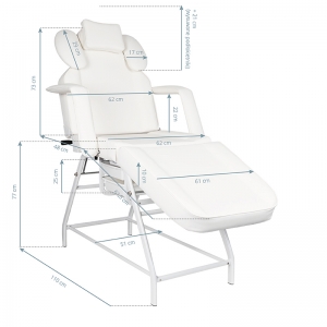 Ivette eyelash treatment chair white (133146)